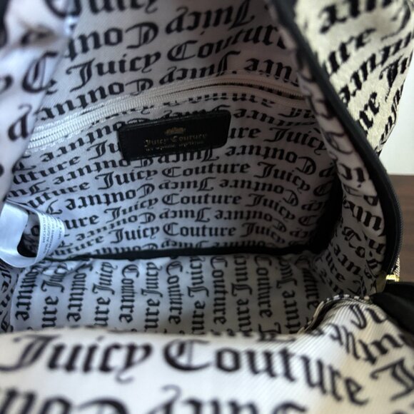 Juicy Couture Heartbreaker Small Backpack Beige/Black Gothic - Picture 9 of 10
